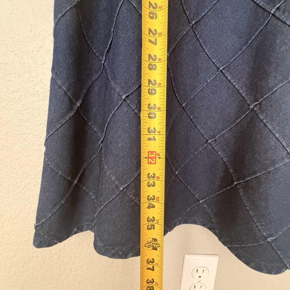 Vintage 90s/Y2K Ralph Lauren Tartan label‎ denim dress with diamond pattern sz10 - Picture 9 of 11